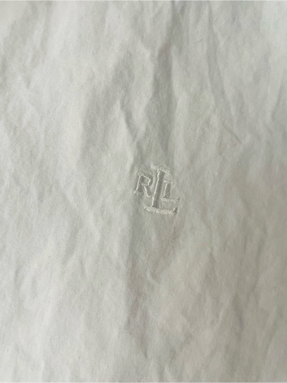 Lauren Ralph Lauren Monogram Classic White Button-Up Shirt - Picture 2 of 6
